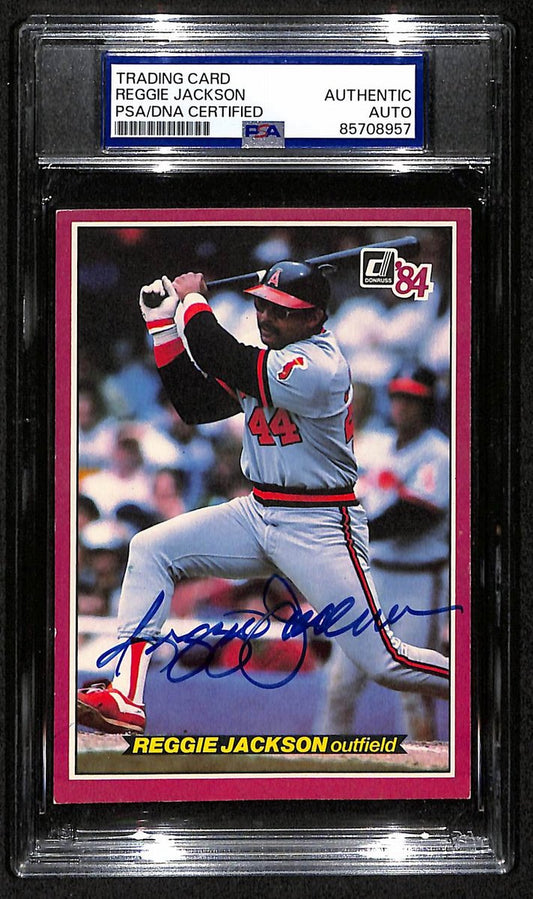 Reggie Jackson HOF Angels Auto 1984 Donruss Action All-Stars PSA/DNA BA204247