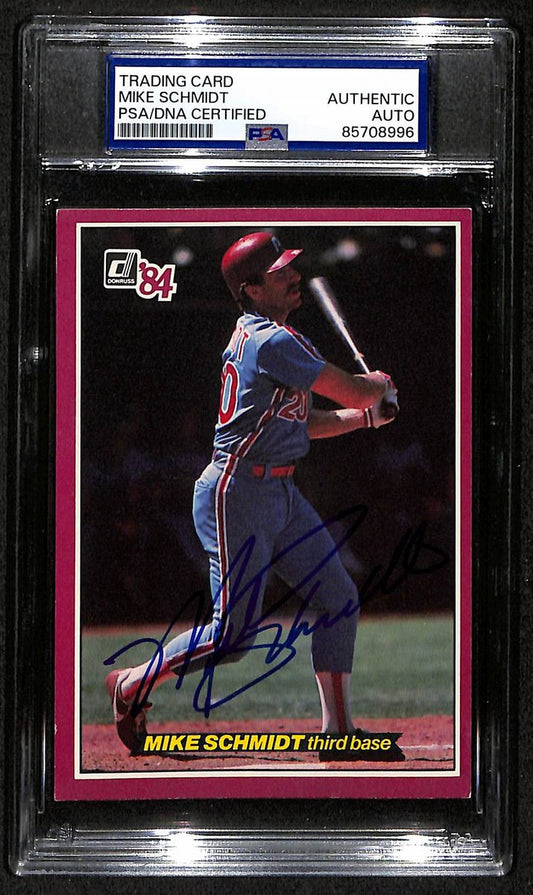 Mike Schmidt HOF Phillies Auto 1984 Donruss Action All-Stars PSA/DNA BA204254