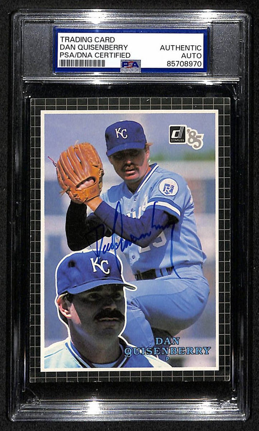 Dan Quisenberry Royals Auto 1985 Donruss Action All-Stars PSA/DNA BA204263