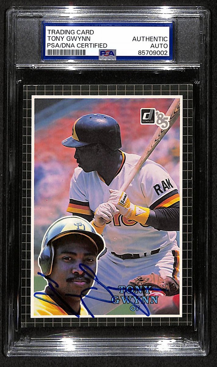 Tony Gwynn HOF Padres Auto 1985 Donruss Action All-Stars Card PSA/DNA BA204264