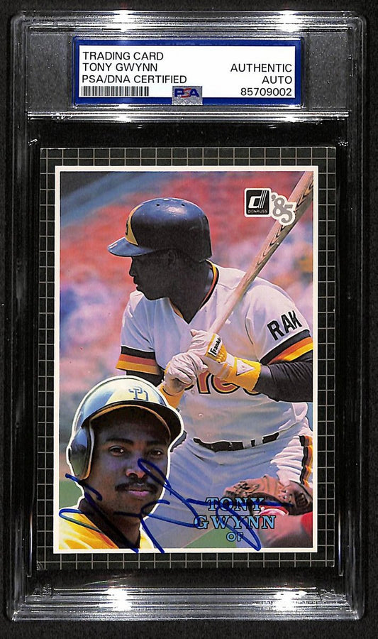 Tony Gwynn HOF Padres Auto 1985 Donruss Action All-Stars Card PSA/DNA BA204264