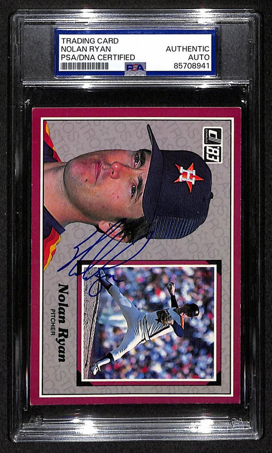 Nolan Ryan HOF Astros Auto 1983 Donruss Action All-Stars Card PSA/DNA BA204275
