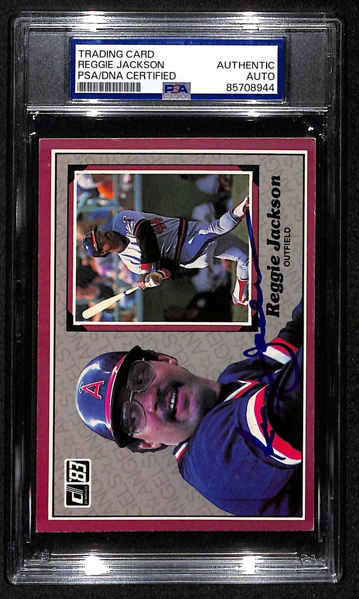 Reggie Jackson HOF Angels Auto 1983 Donruss Action All-Stars PSA/DNA BA204278