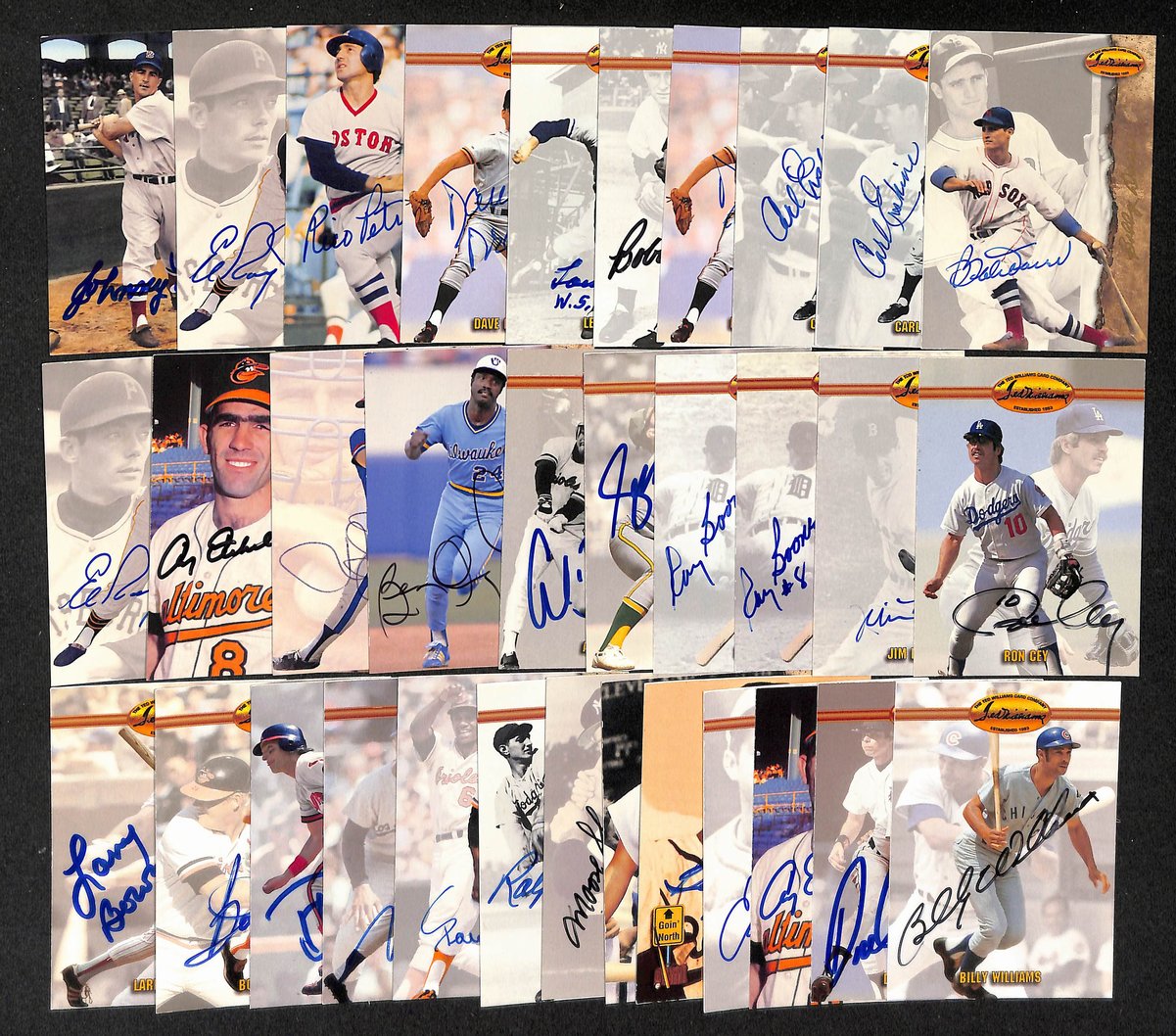 Lot of (55) Ted Williams Card Company Baseball Cards Signed/Autographed 204229