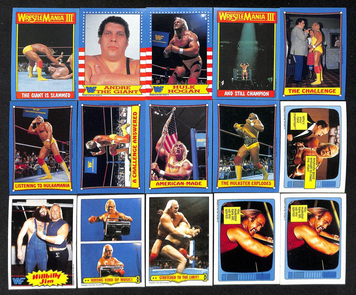 Lot of (15) 1985-87 TOPPS WWF Wrestling Cards Hulk Hogan, Andre the Giant 204527