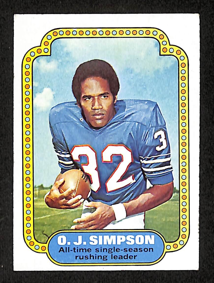 O.J. Simpson 1974 TOPPS Football Card #1 Buffalo Bills 204531