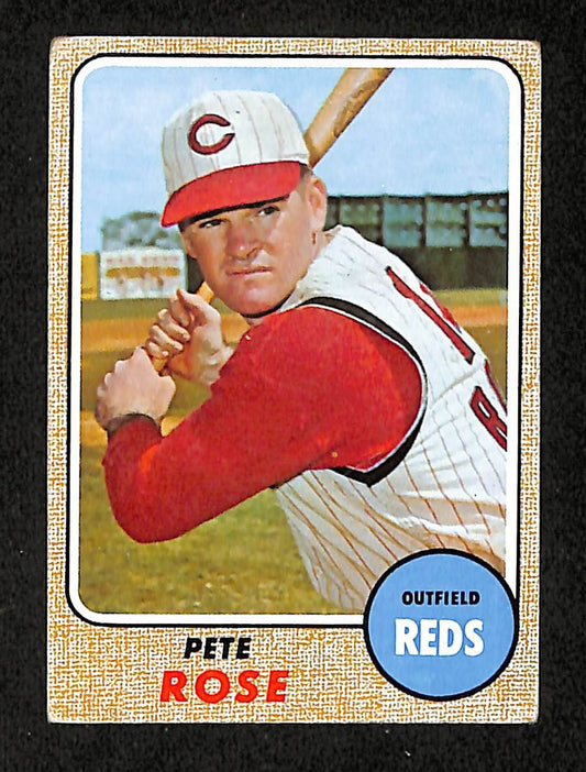 Pete Rose 1968 TOPPS Baseball Card #230 Cincinnati Reds 204535