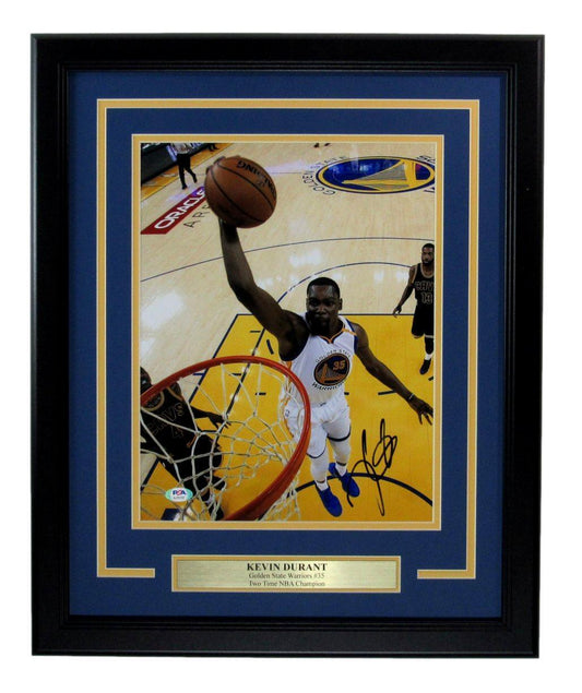 Kevin Durant Autographed 11x14 Photo Golden State Warriors Framed PSA/DNA