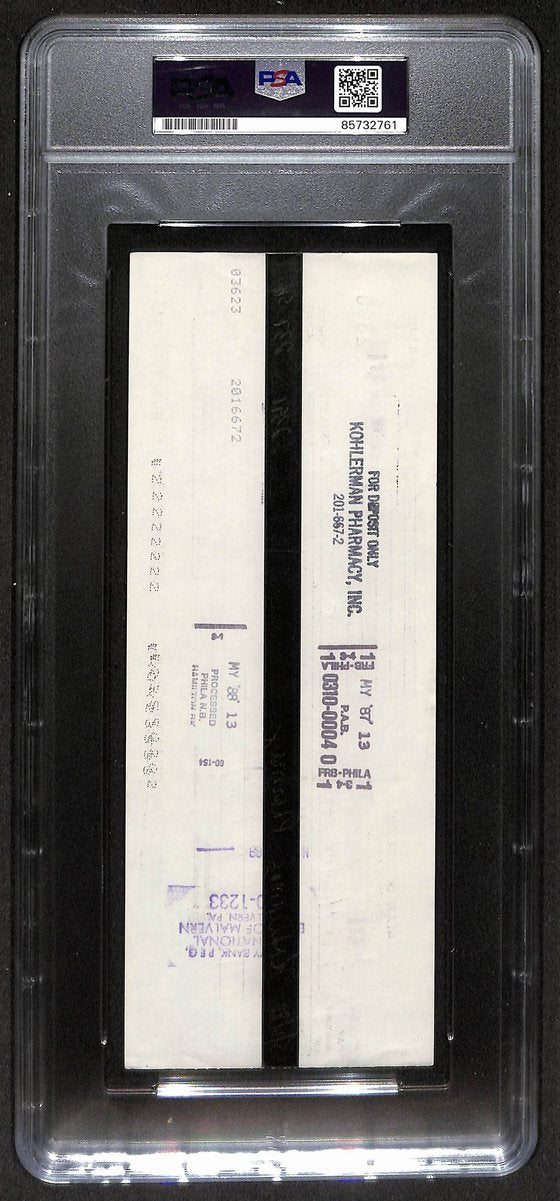 Alan Ameche Signed/Auto 1988 Bank Check 1954 Heisman Wisconsin PSA/DNA 205367