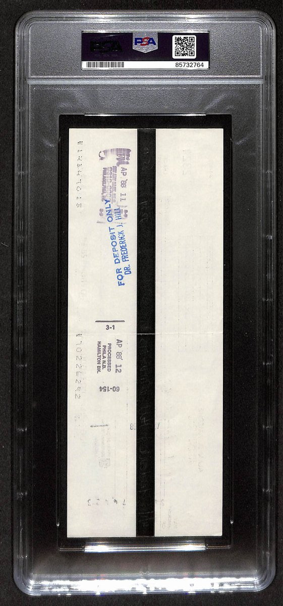 Alan Ameche Signed/Auto 1988 Bank Check 1954 Heisman Wisconsin PSA/DNA 205370