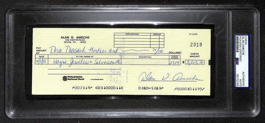 Alan Ameche Signed/Auto 1988 Bank Check 1954 Heisman Wisconsin PSA/DNA 205371