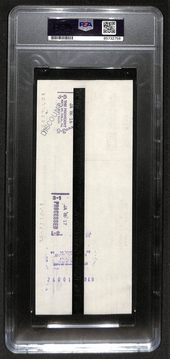 Alan Ameche Signed/Auto 1986 Bank Check 1954 Heisman Wisconsin PSA/DNA 205375