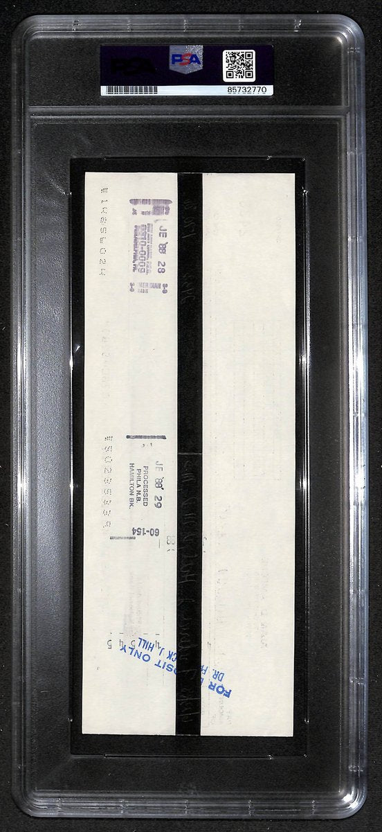 Alan Ameche Signed/Auto 1988 Bank Check 1954 Heisman Wisconsin PSA/DNA 205376