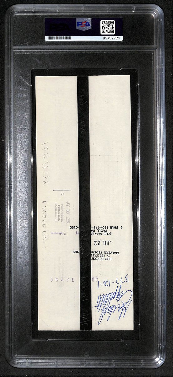 Alan Ameche Signed/Auto 1988 Bank Check 1954 Heisman Wisconsin PSA/DNA 205377