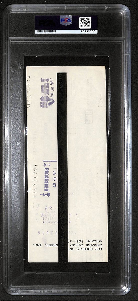 Alan Ameche Signed/Auto 1984 Bank Check 1954 Heisman Wisconsin PSA/DNA 205383
