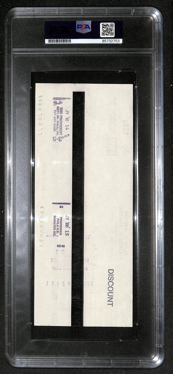 Alan Ameche Signed/Auto 1984 Bank Check 1954 Heisman Wisconsin PSA/DNA 205388