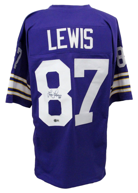 Leo Lewis Signed/Autographed Custom Football Jersey Vikings Beckett 204792
