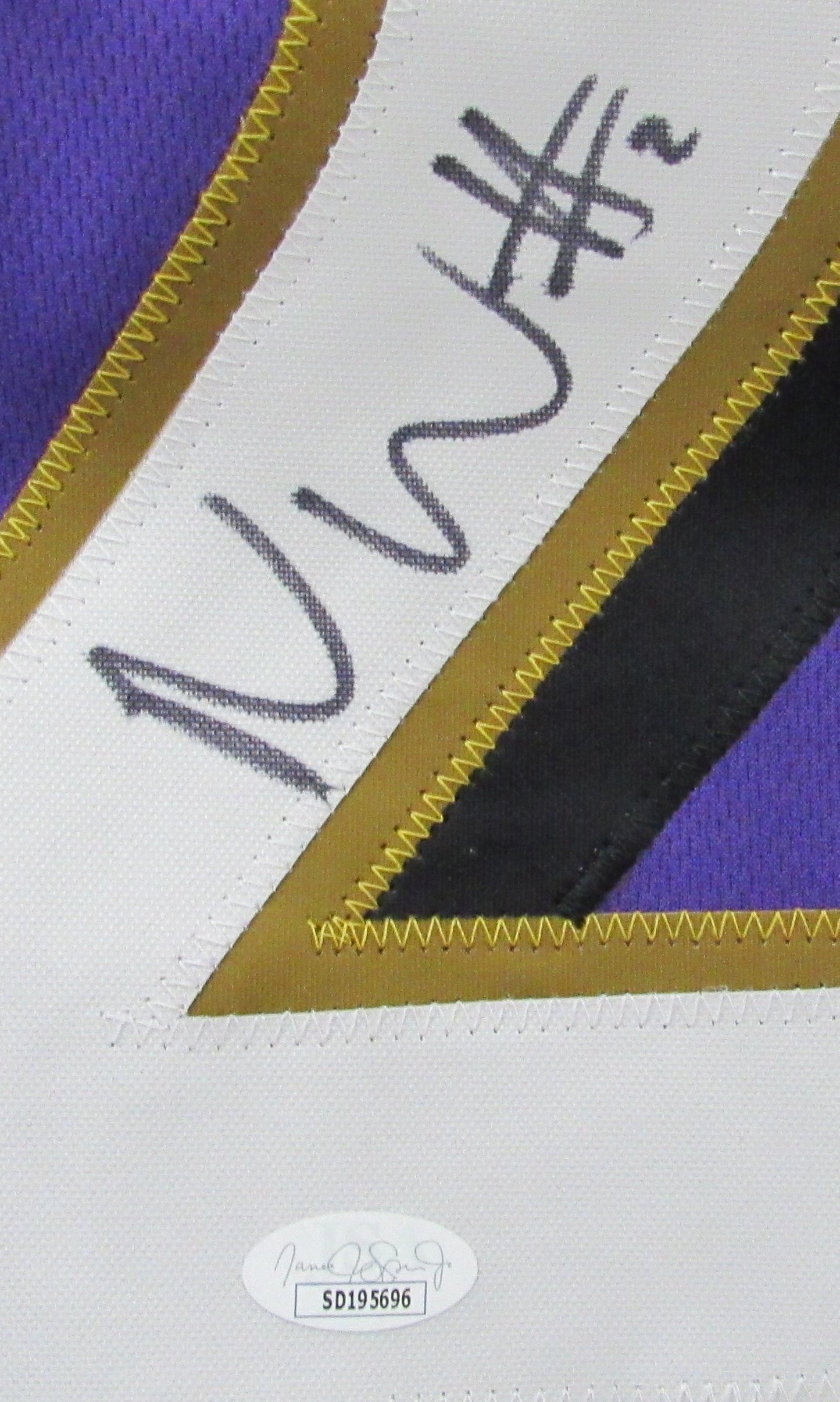 Nate Wiggins Signed/Autographed Custom Football Jersey Ravens JSA 204795