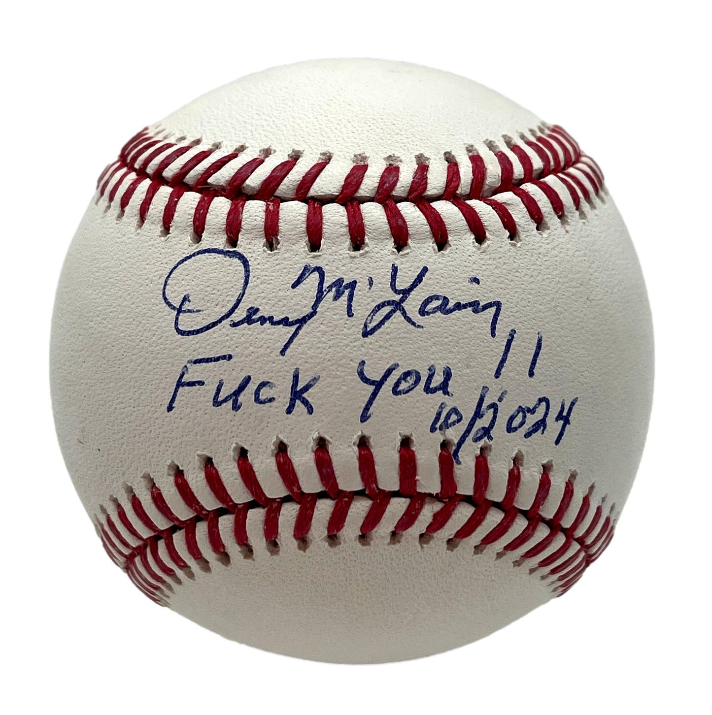 Denny McClain Signed/Inscribed OML Baseball Detroit Tigers PSA/DNA 205457
