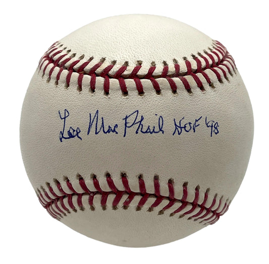 Lee Macphail HOF Signed/Inscribed OML Baseball Yankees PSA/DNA 205464