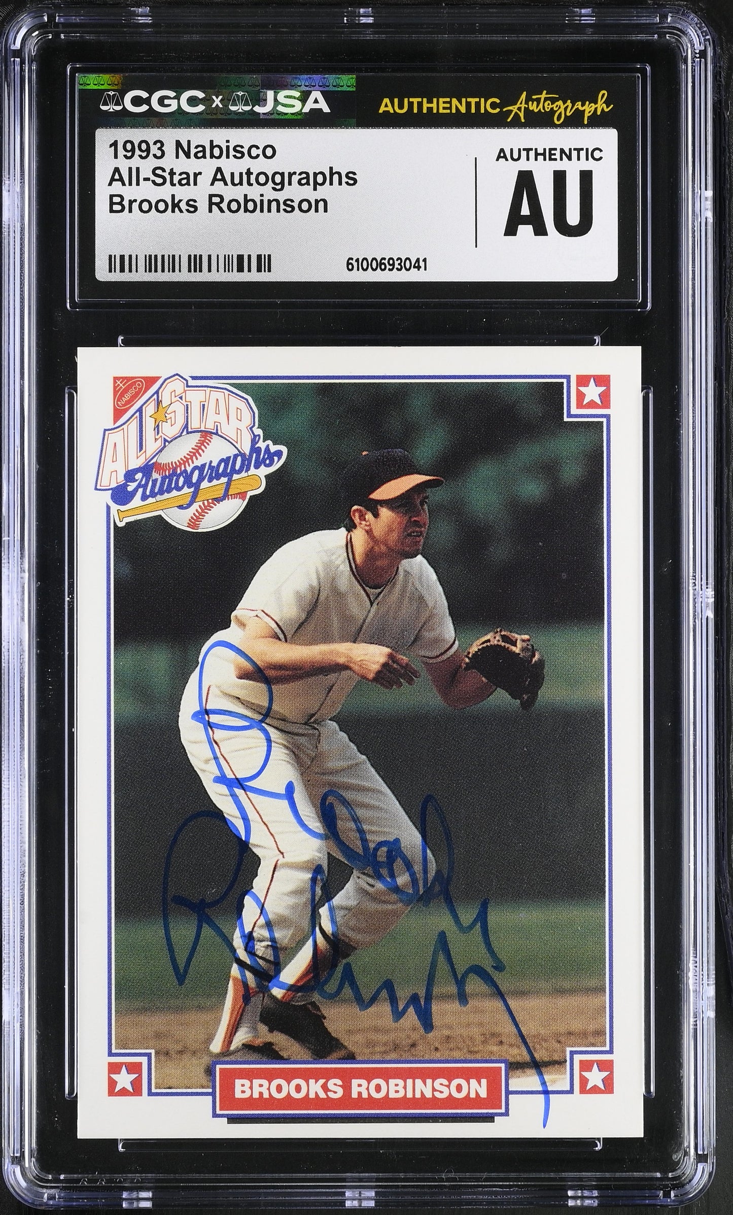 Brooks Robinson 1993 Nabisco All-Star Autographs Signed Card CGC x JSA BA206388