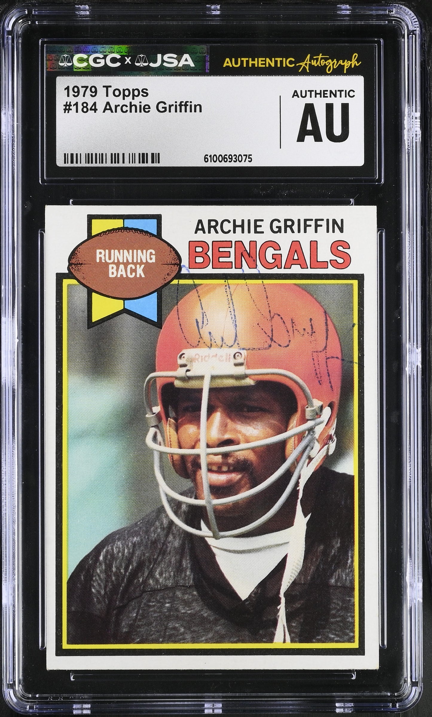 Archie Griffin 1979 Topps Signed/Autographed Card #184 CGC x JSA BA206412