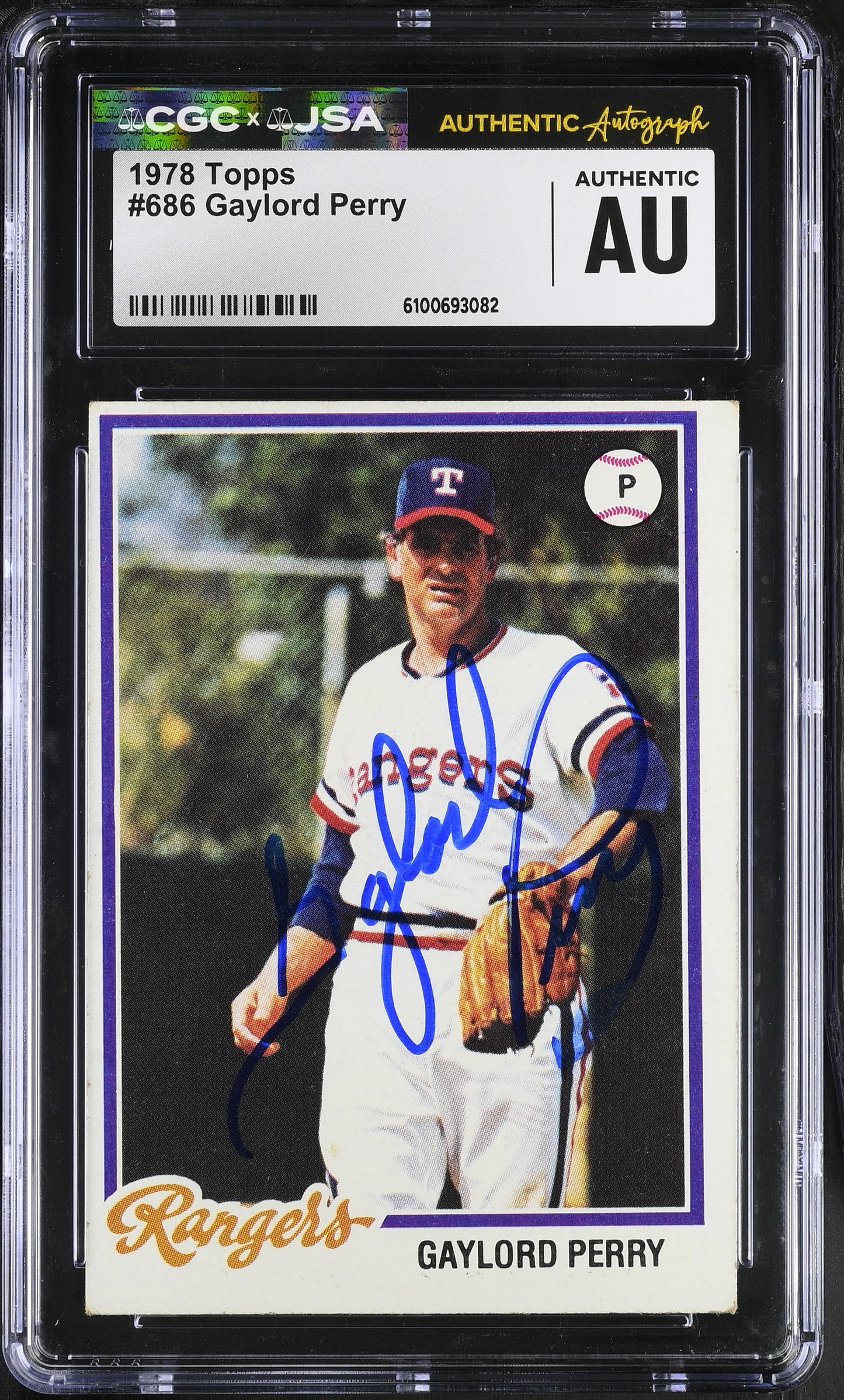 Gaylord Perry 1978 Topps Signed/Autographed Card #686 HOF CGC x JSA BA206419