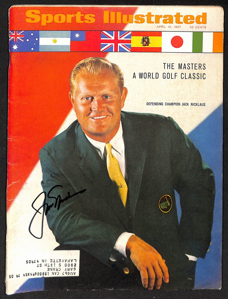 Jack Nicklaus Signed/Autographed 1967 Sports Illustrated Magazine PSA/DNA 206175