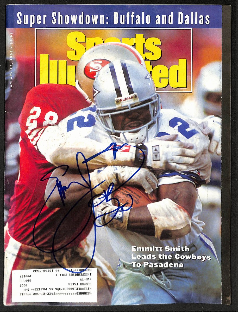 Emmitt Smith HOF Signed/Auto 1993 Sports Illustrated Magazine PSA/DNA 206179
