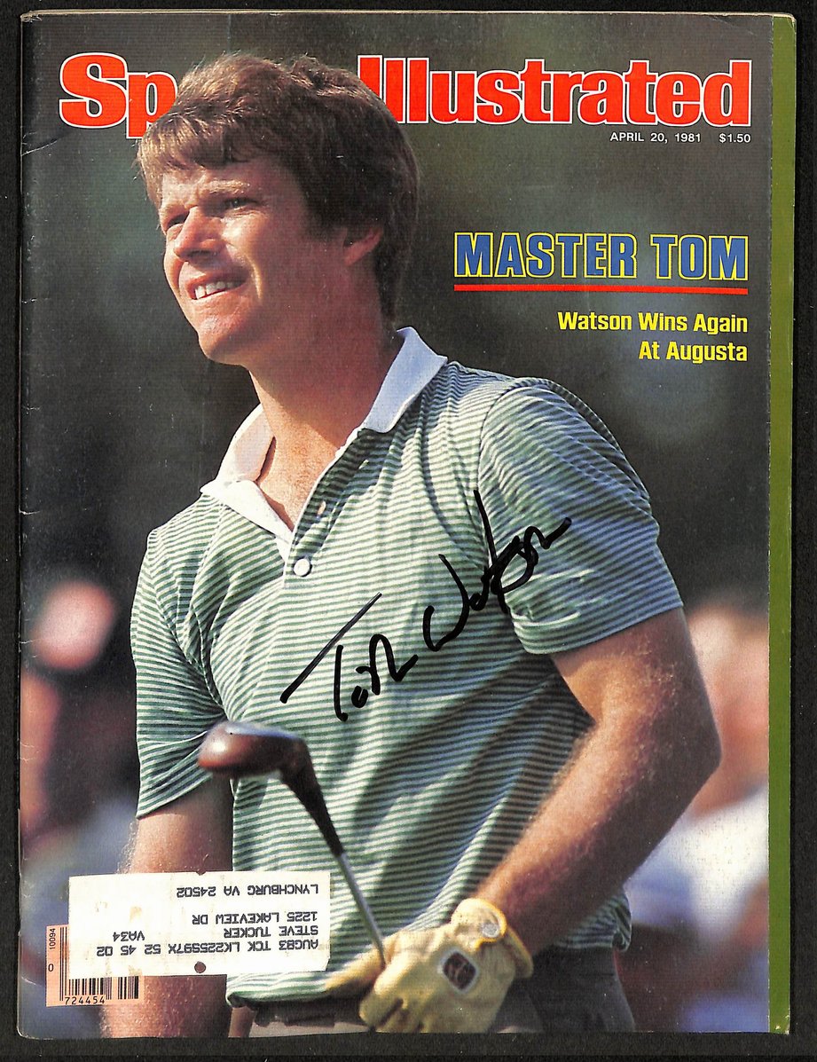 Tom Watson Signed/Autographed 1981 Sports Illustrated Magazine PSA/DNA 206185