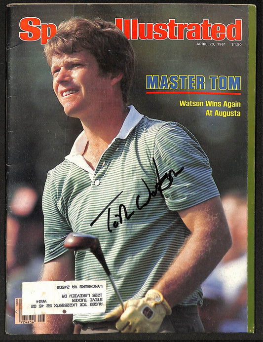 Tom Watson Signed/Autographed 1981 Sports Illustrated Magazine PSA/DNA 206185