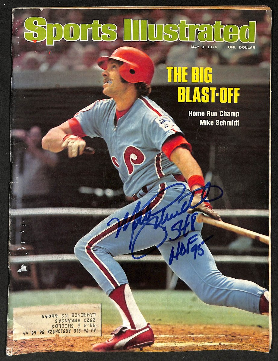 Mike Schmidt HOF Signed/Inscr 1976 Sports Illustrated Magazine PSA/DNA 206186