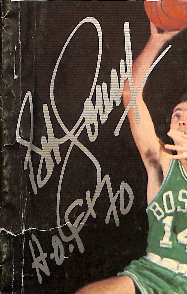 Bob Cousy HOF Signed/Inscr 1987 Pro Basketball Annual NO LABEL PSA/DNA 206187