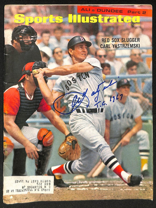 Carl Yastrzemski HOF Signed/Insc 1967 Sports Illustrated Magazine PSA/DNA 206188