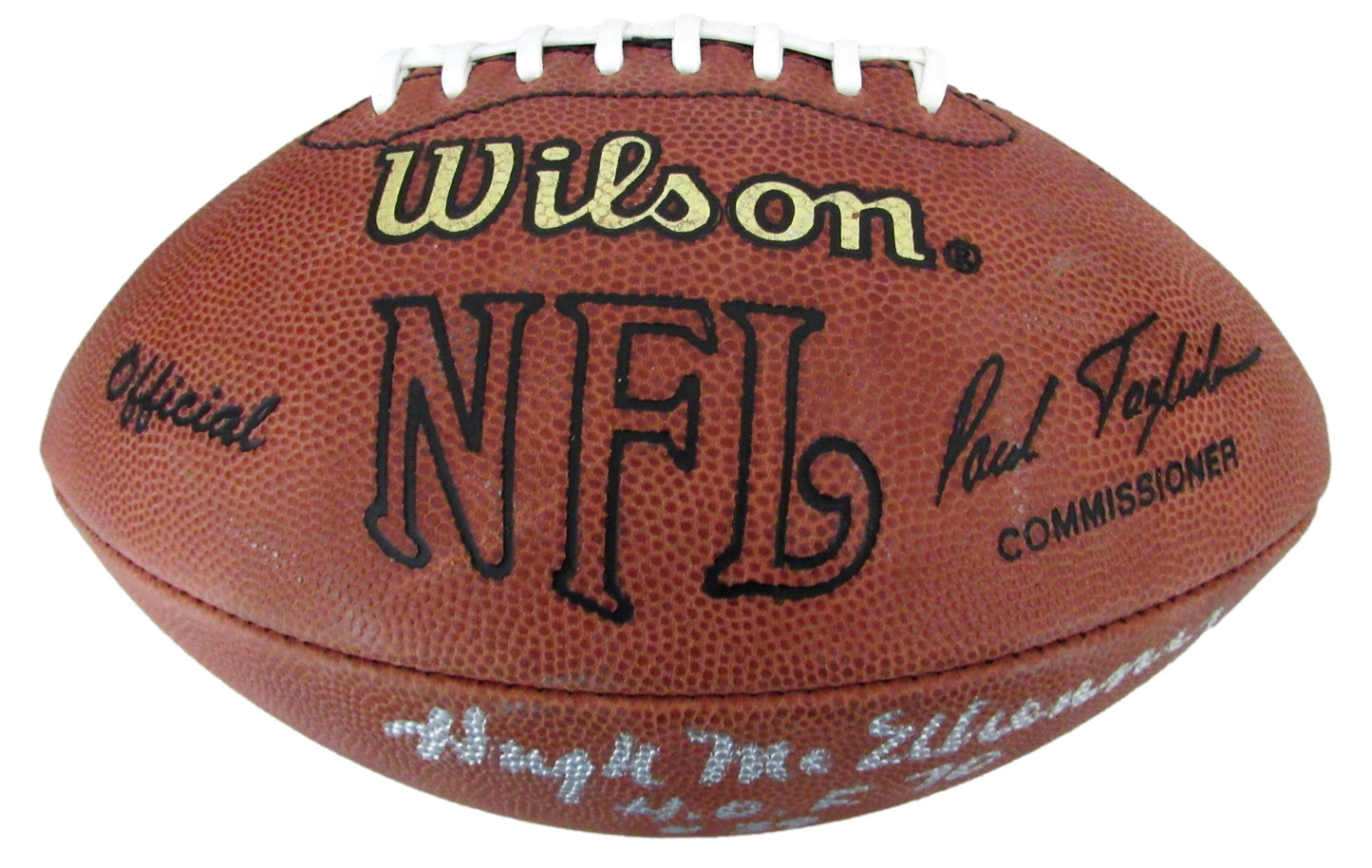 Hugh McElhenny HOF Signed/Inscribed Wilson NFL Leather Football 49ers JSA 204869