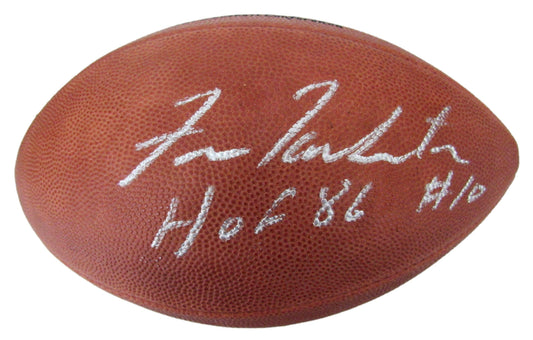 Fran Tarkenton HOF Signed/Inscr Wilson NFL Leather Football Vikings JSA 204870