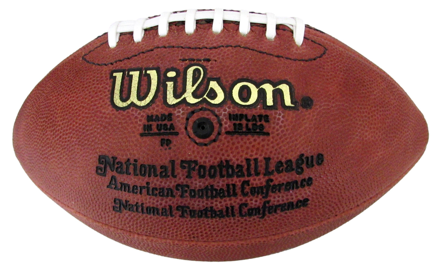 Fran Tarkenton HOF Signed/Inscr Wilson NFL Leather Football Vikings JSA 204870
