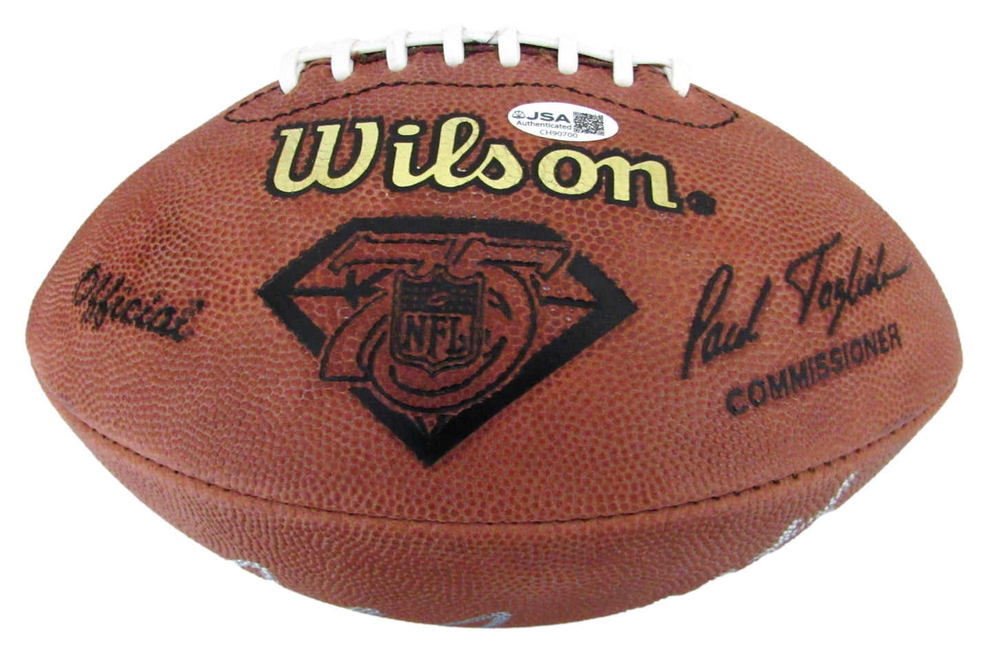 Joe Namath HOF Signed/Autographed Wilson NFL 75 Leather Football Jets JSA 204871