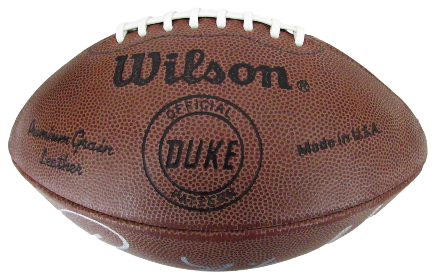 Ray Nitschke HOF Signed/Insc Wilson NFL Duke Leather Football Packers JSA 204873