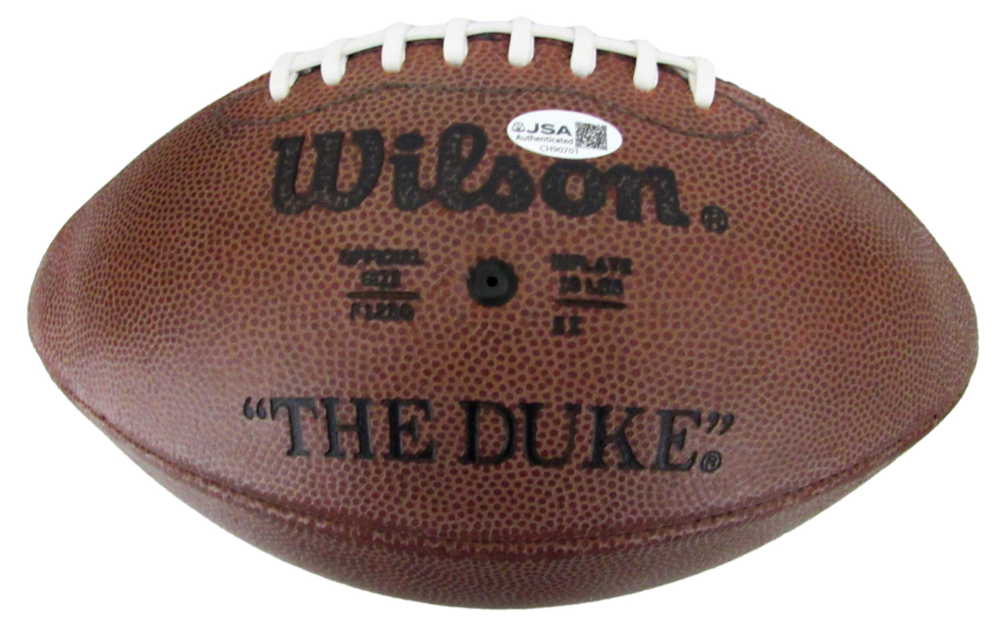 Ray Nitschke HOF Signed/Insc Wilson NFL Duke Leather Football Packers JSA 204873