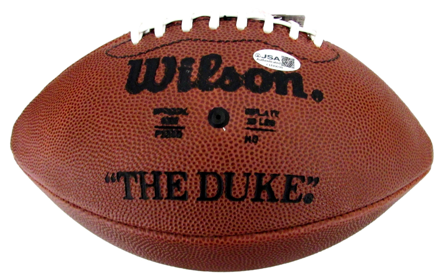 Lance Alworth HOF Signed/Insc Wilson Duke Leather Football Chargers JSA 204876