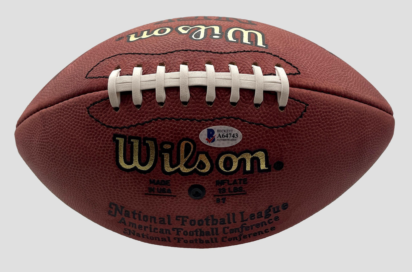 Johnny Unitas HOF Signed/Auto Wilson NFL Leather Football Colts Beckett 205446