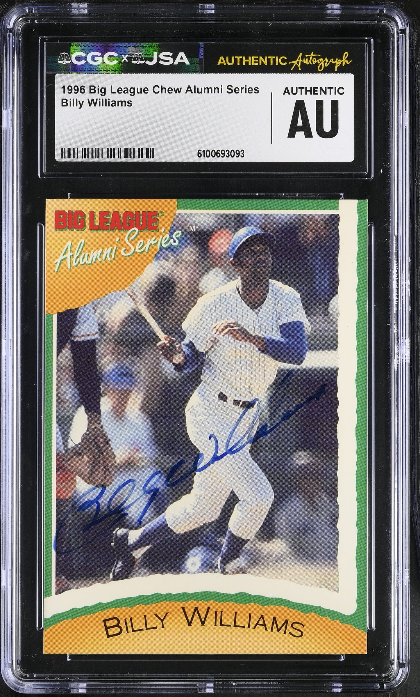 Billy Williams 1996 Big League Chew Signed/Autographed Card CGC x JSA BA206430
