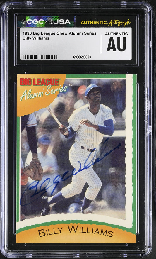 Billy Williams 1996 Big League Chew Signed/Autographed Card CGC x JSA BA206430