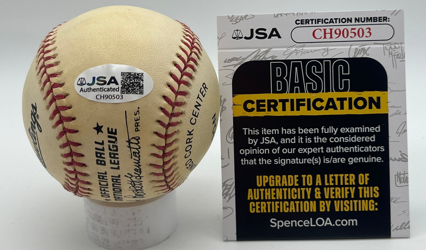 Willie Randolph Signed/Inscribed ONL Baseball Los Angeles Dodgers JSA 206132