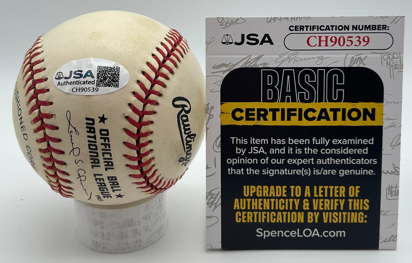 Al Gionfriddo Signed/Inscribed ONL Baseball Brooklyn Dodgers JSA 206144