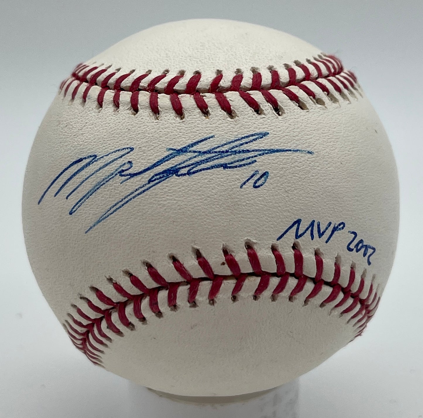 Miguel Tejada Signed/Inscribed "MVP 2002" OML Baseball Oakland A's JSA 206158
