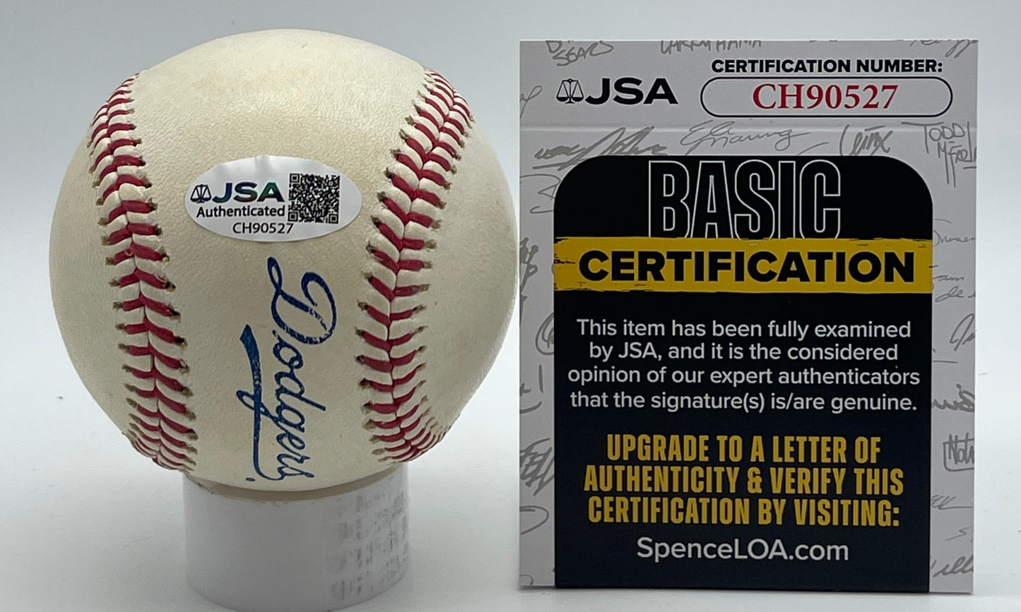 Tom Lasorda HOF Signed/Autographed Dodgers Baseball LA Dodgers JSA 206164