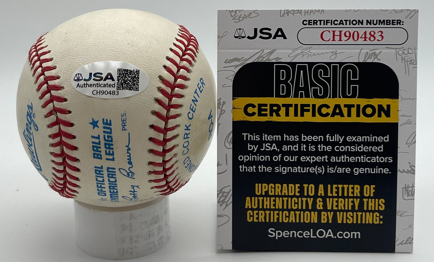 Cecil Fielder Signed/Autographed OAL Baseball Detroit Tigers JSA 206156