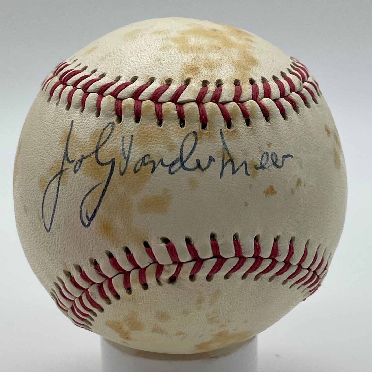 Johnny Vander Meer Signed/Auto OPL Baseball Cincinnati Reds PSA/DNA 206304